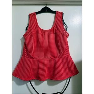 Hot Pink Peplum Top By Thalia Sodi